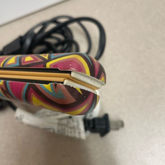 CHI Air Flat Iron Adjustable Temperature Control Decorative Design Pink Teal - Picture 8 of 9